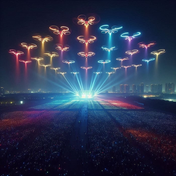 Drone lysshows